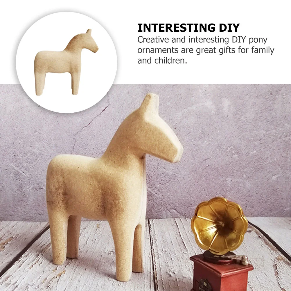 

Vintage Unfinished Swedish Wooden Horse Unfinished Wooden Horse Figurine Statue Horse Painting Yourself