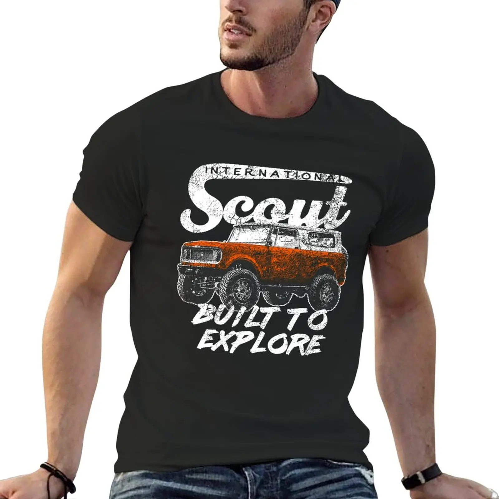 International Harvester Scout Ii Stile Retrò Costruito Per Esplorare T-Shirt Summer Top T-Shirt Divertente Per Uomo