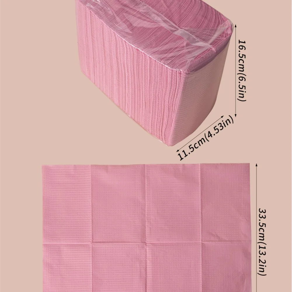 20pcs Disposable Table Mat Nail Art Towel White/Pink/Purple Waterproof Nail Paper Clean Pads 3-Layer Protection Manicure Napkins