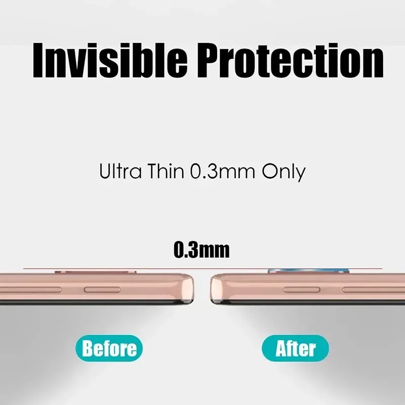 Premium 3D High-Quality Tempered Glass Full Cover Camera Lens Protector