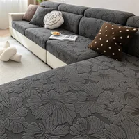 Polar Fleece Flower Jacquard Sofa Cover Is Soft and Comfortable for All Seasons, Anti-Cat Scratch Breathable Sofa Cover 1