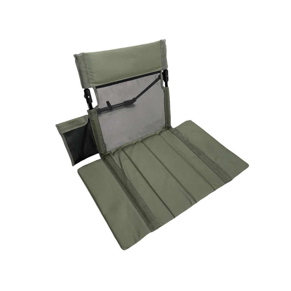 Foldable Outdoor Camping Chair with Backrest and Cushion