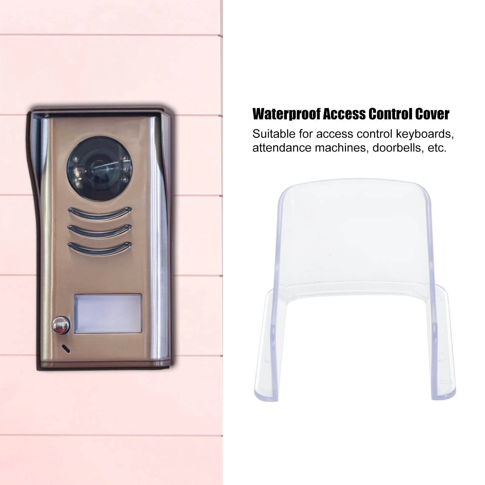 Doorbell Rain Cover, Transparent Outdoor Bell Cover Home Access Controller Password, Universal Doorbell Rain Cover