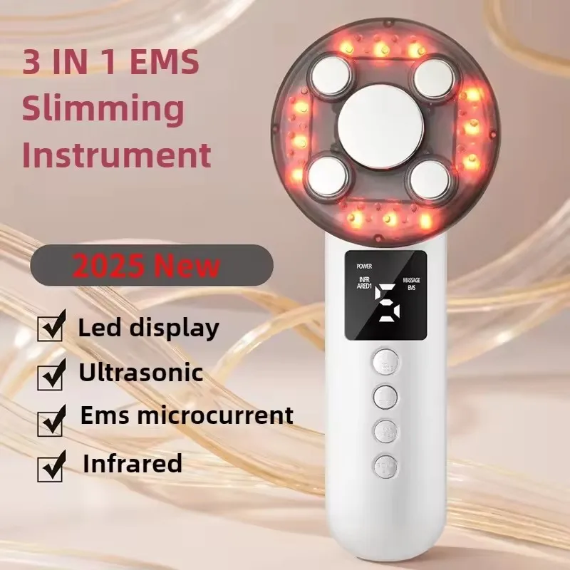 3 in 1 Cordless EMS Slimming Beauty Machine Cellulite Body Massager Tool Skin Tighten Device for Home Use on Belly Arm Waist Leg