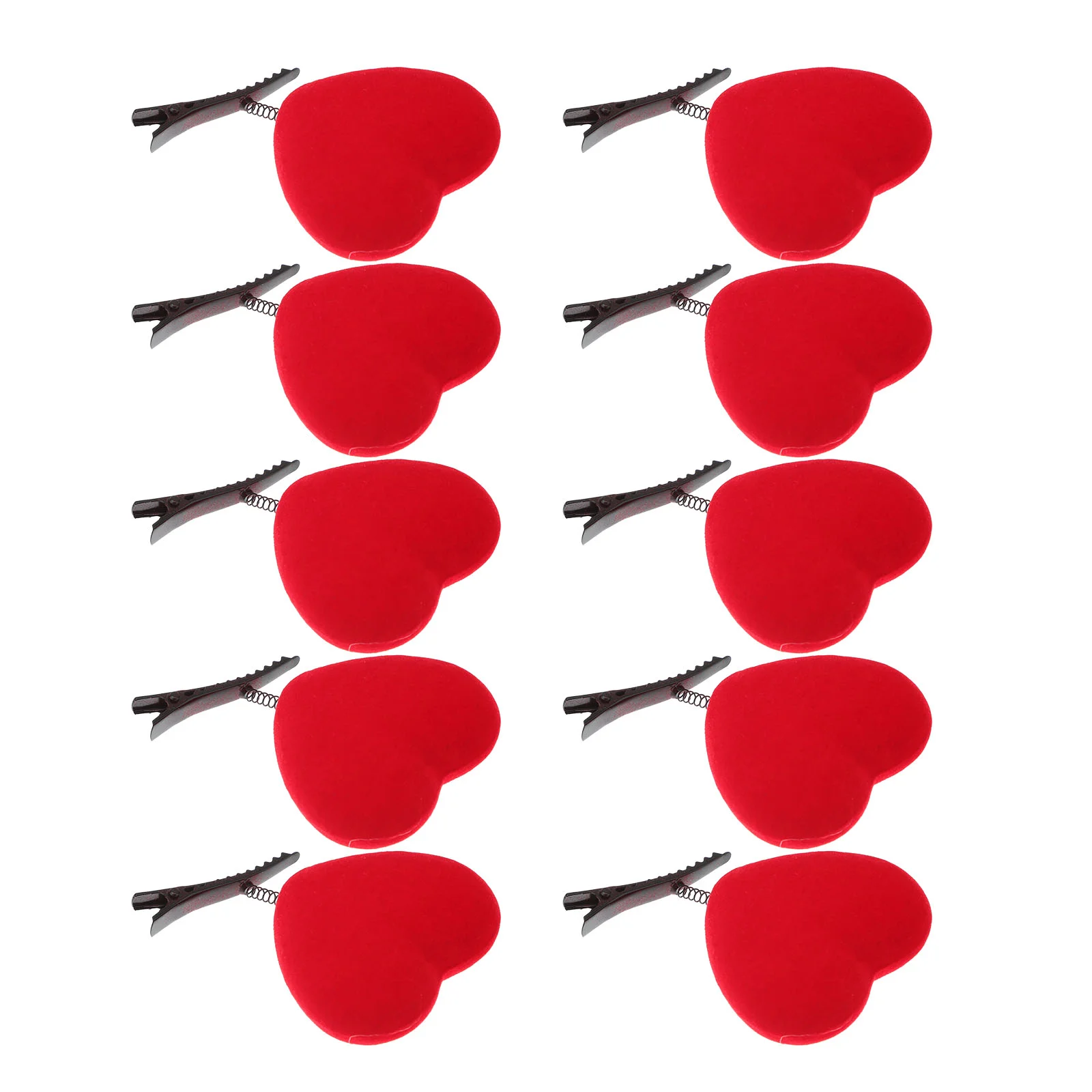 

Uonlytech Heart Headbands & Hair Clips for Girls & Women - 10Pcs Valentines Day Party Supplies