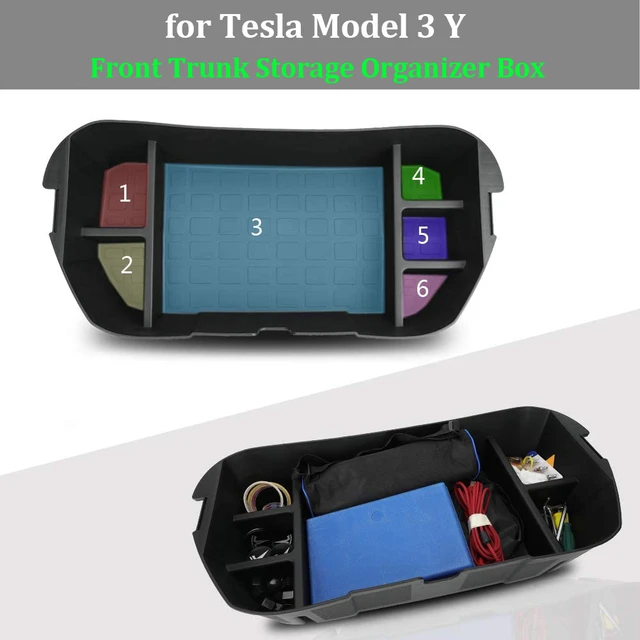 For Tesla Model 3 Highland 2024 Front Trunk Storage Box Frunk Organizer  Tray Mat Portable ABS Space New Model3 Car Accessories - AliExpress