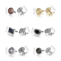 Man Shirt Cufflinks Copper Cufflinks For Mens Luxury Wedding Guests Gifts Round Square Fashion Jewelry Men Cuffs Links Tie Clip 3