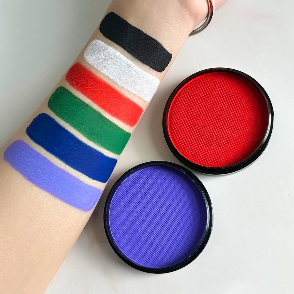 30G Monochrome Water Soluble Face Body Paint Vibrant DIY Makeup for Christmas Parties Long-Lasting Professional Quality Cosmetic 2