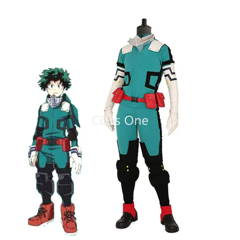 

My Hero Academia Izuku Midoriya Costume Boku No Hero Academia Deku Batting Suit Halloween Green White Uniforms Cosplay Costume