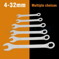 Clé combinée super fine de 4 à 32 mm, extrémité décalée à 6 points et extrémité ouverte coudée, acier métrique à haute teneur en carbone pour écrous fins, espaces étroits 2