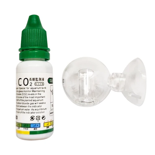 수족관 CO2 표시기 DIY 어항 유리 액체 테스터 모니터, 식물 잔디 CO2 시스템 솔루션 드롭 체커 키트, 15ml 3