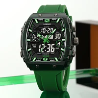 LOQNCE Sports Watches Fashion Men Watches 50m Waterproof Rectangle LED Big Dial Display Digital Watches LED Wristwatches Men 2