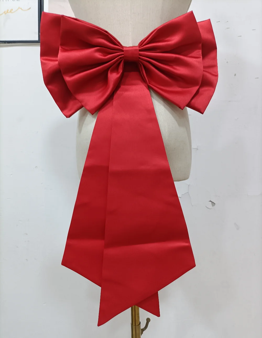 Colorful satin bow detachable wedding satin bow accessory