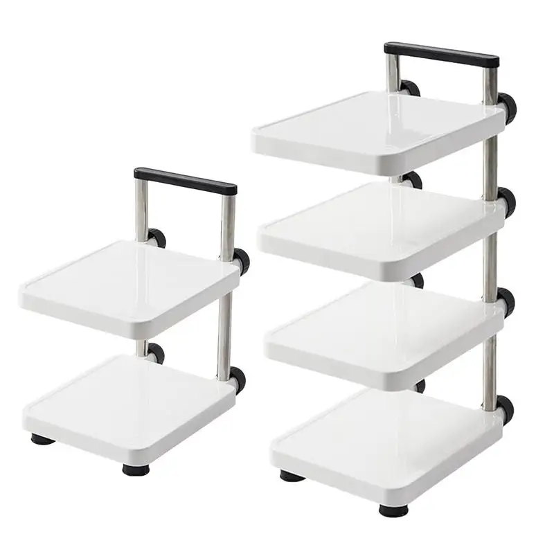 

Стеллаж для кухни, стойка для микроволновой печи, регулируемая высота, настольный органайзер для стола, многослойный держатель для лотка для микроволновой печи