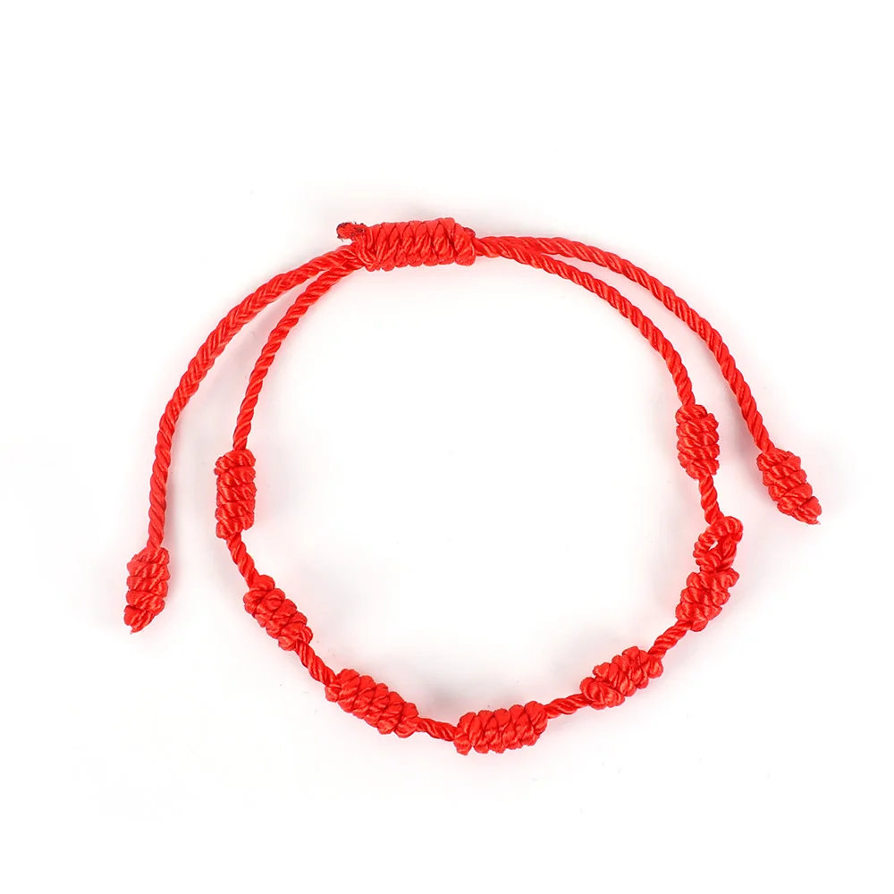 J.Endéar Bracciale Portafortuna In Corda Rossa Con Ciondolo Occhio In Argento 925 E Zircone - Regolabile - 4