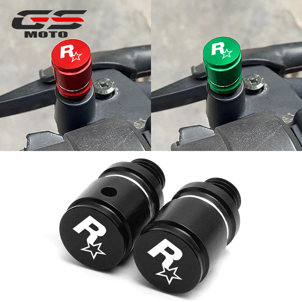 

For Kawasaki Ninja 250 400 300 650 2013-2022 2023 1 Pair CNC Mirror Hole Screws Plug Bolts Caps Accessories M10*1.25 Clockwise