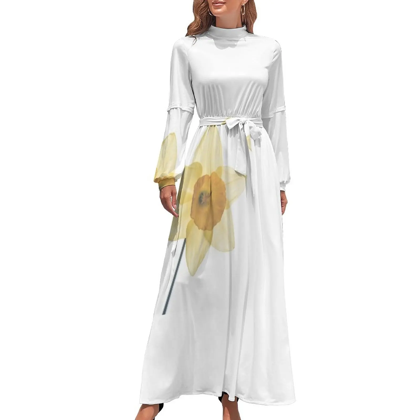thumbnail image 1 of Vestido largo de narciso vestidos de novia para mujer vestidos elegantes vestido de verano, 1 of 5