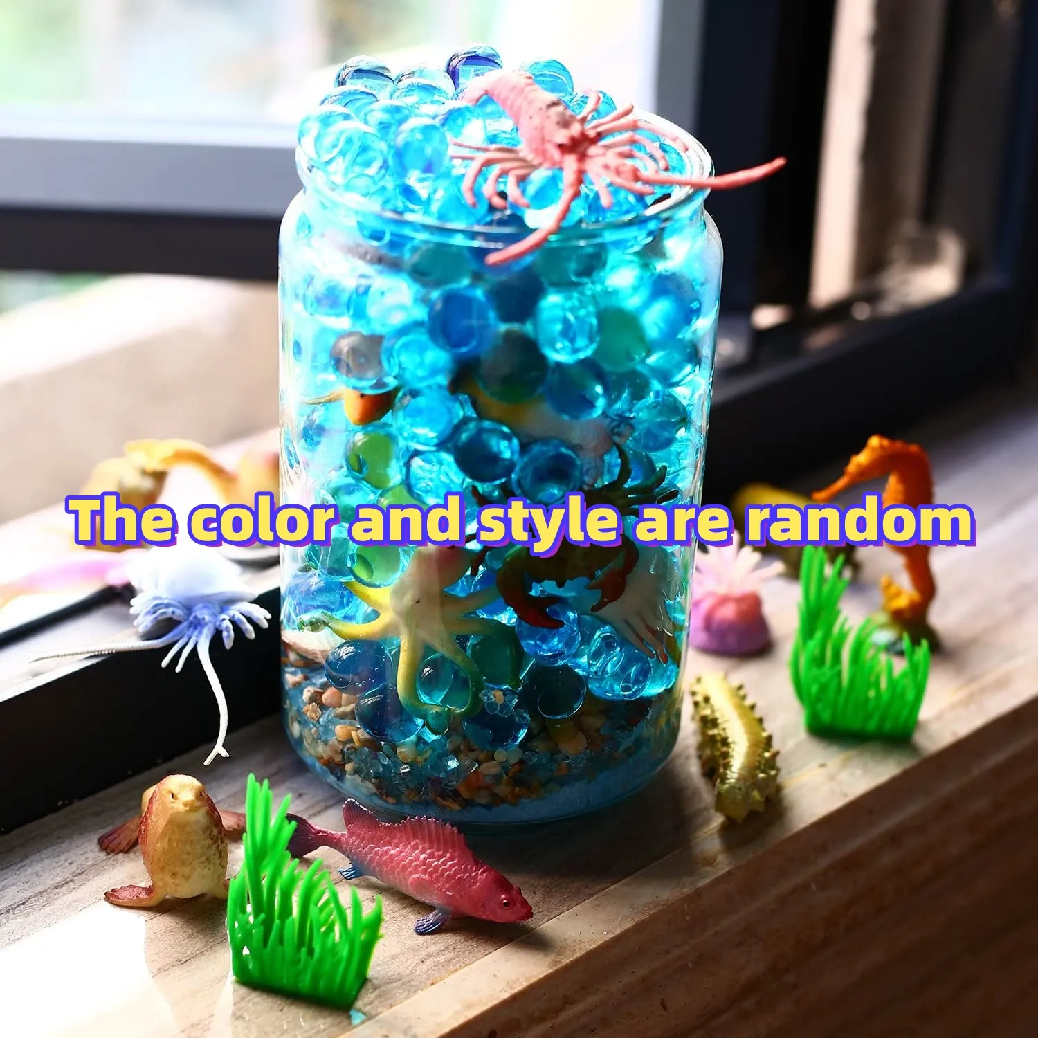 52 Pcs Sea animal toy, approximately 2 inch, creature including Octopus,hippocampus, seahorse, jellyfish, turtle,clown fish, 4