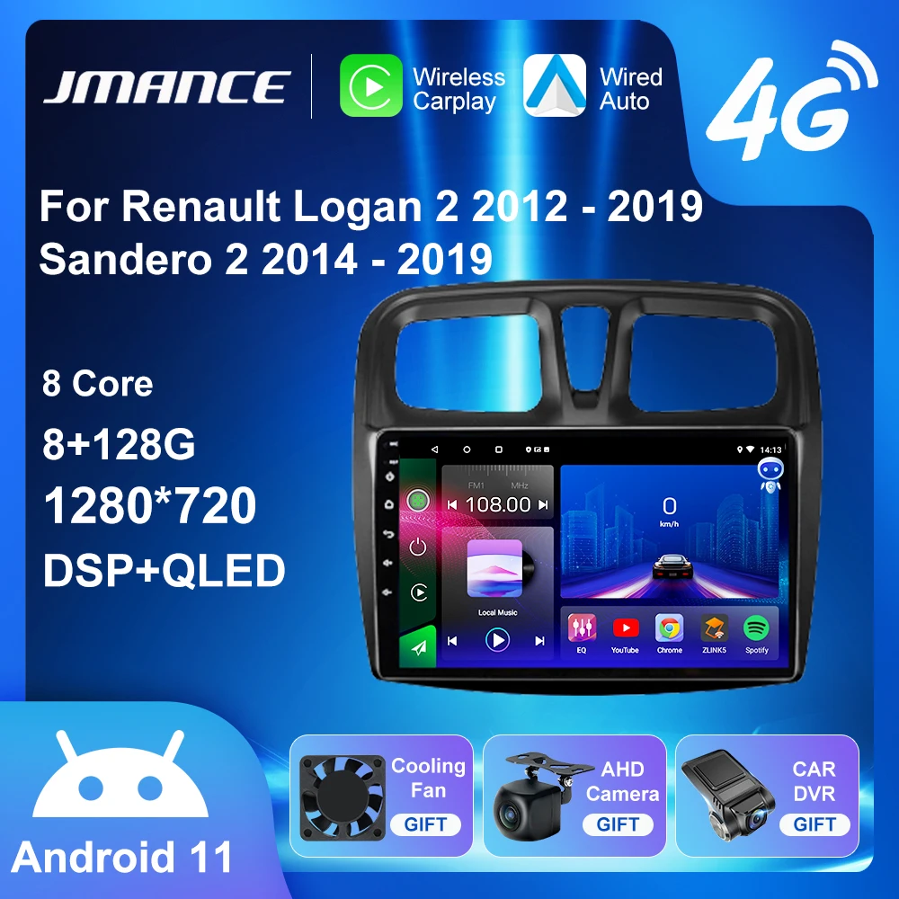 Jmance Android 11 Car Radio Multimedia Player For Renault Logan 2