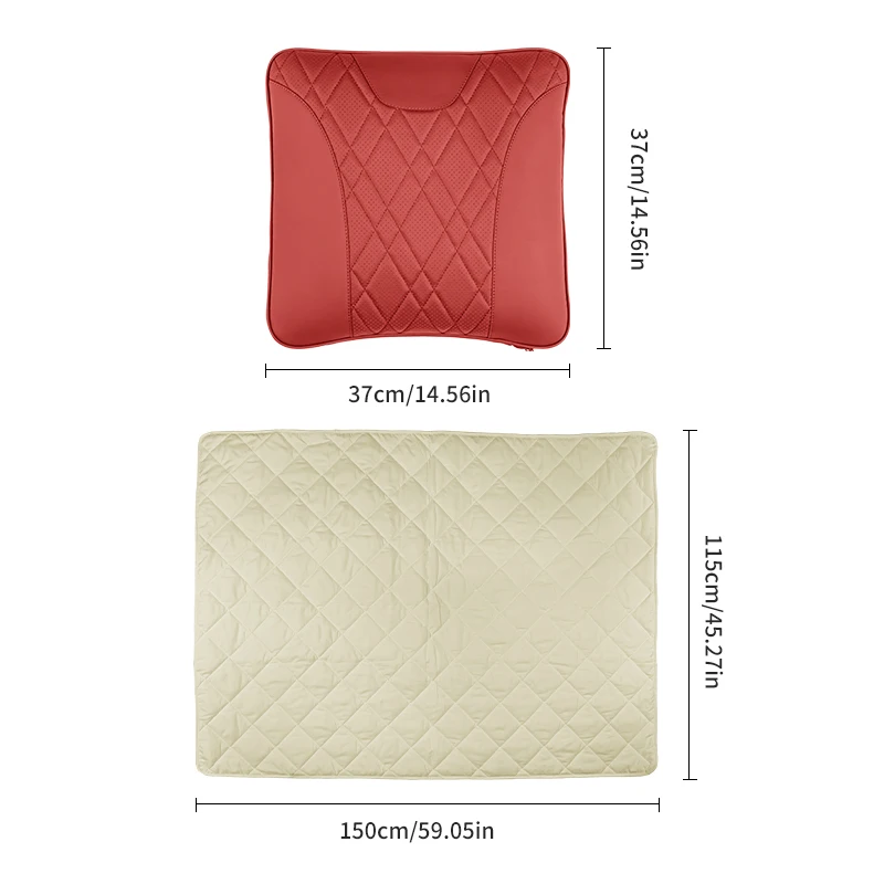 스바루 다기능 베개, 차량 내에서 다양한 용도로 사용 가능하며, 운전 중 등받이를 받쳐주고 담요로도 사용할 수 있습니다.