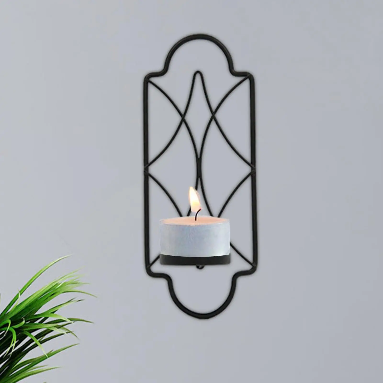 Metal Wall Hanging Sconce Candle Holder 3.5inchx8.6inch Candlesticks Holder Tealight Holder for Home Porch Decor Stylish