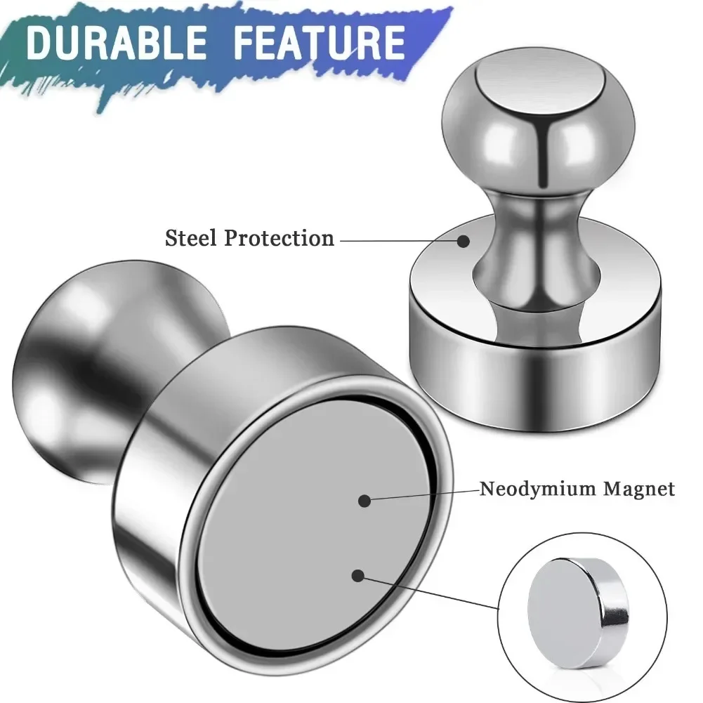 Neodymium Magnet Super Strong Suction Cup Refrigerator Aimant Thumb Nail Magnetic Powerful Neodymium Magnets Fridge Hardware