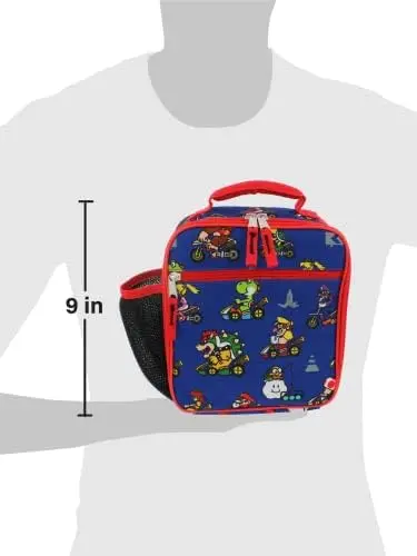 Super Mario Bros Boy's Girl's Soft Insulated School Lunch Box (One size, Red/Multi)