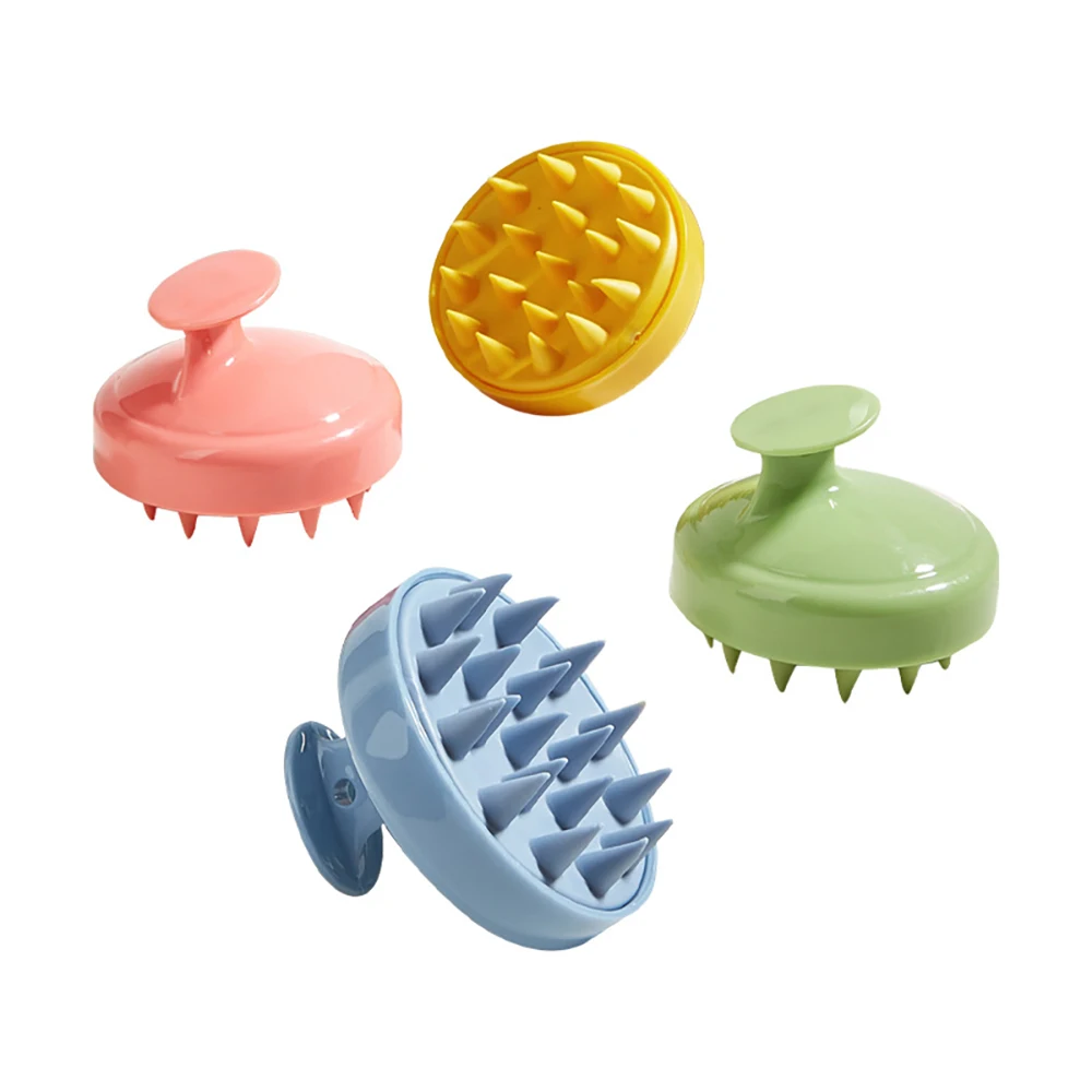 Alwafore Wet and Dry Scalp Massage Brush Head Cleaning Adult Soft Household Bath Silicone Shampoo Brush Massage Comb body brush