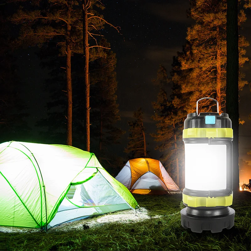 Lighting Ever LED Camping Lantern Rechargeable, Flashlight with 500LM, 5  Light Modes, 2600mAh Power Bank, IPX4 Waterproof, for Hurricane Emergency