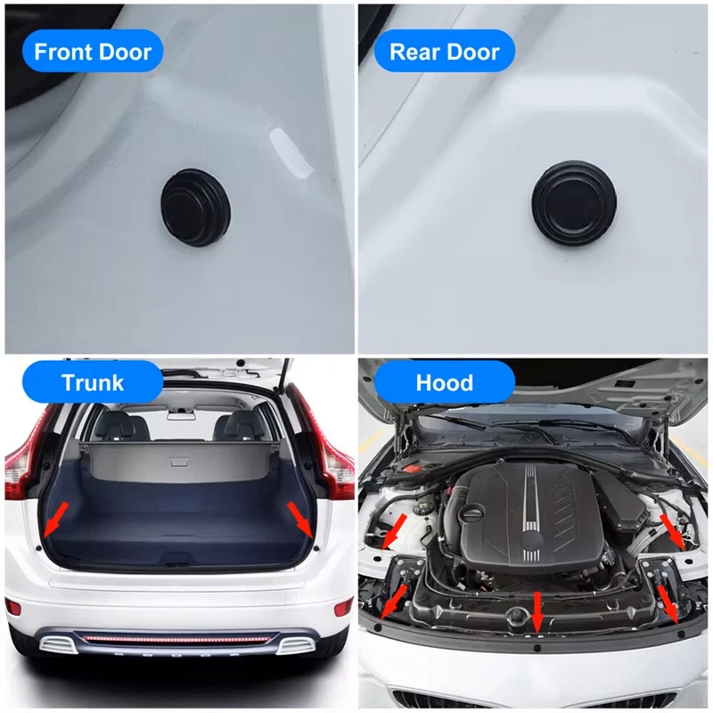 Car Door Stickers Reflective Noise Gasket Car Stickers Soundproof Patch Shock Absorber For BMW E46 F30 E60 E90 F10 X5 E70 E39 E36 E87 X7 E92 E91 E28 X3 X1