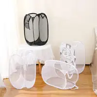 Cartoon Foldable Laundry Basket Large Capacity Organizer Basket for Household Dirty Clothes Nylon Mesh Bag for Toy 4