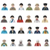 Kids 3D Family Figures Set Building Blocks City Worker Fireman Doctor Dolls Bricks Educational Toys For Children Birthday Gift 3