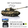 Outdoor Toys HENG LONG 1/16 7.0 Upgrade German King Tiger RC Tank FPV 3888A W/ 360° Turret Remoted Panzer TH17569-SMT4 1