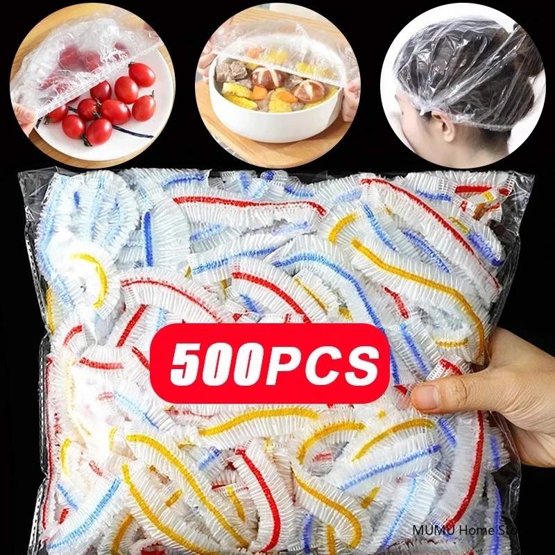 Food Grade Fresh-keeping Plastic Bag Dust Elastic Cover Plastic Wrap Storage Bag Disposable Cover Saran Wrap fresh keeping bags