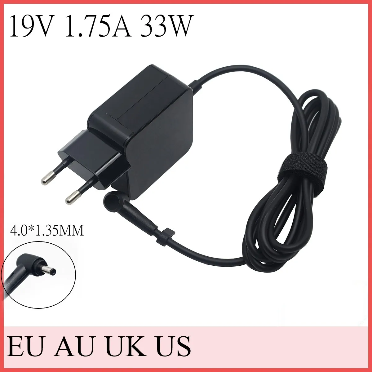 Adaptador do Poder do Carregador do Portátil da C.a. Asus Adp33aw S200e X202e X201e Q200 S200l S220 X453m F453 X403m ue 19v 1.75a 33w 4.0×1.35 mm