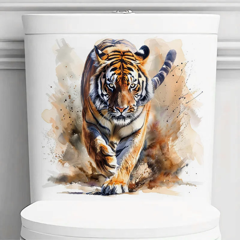 C1282# Majestic Tiger Wall Decal Reusable Sticker for Living Room Aesthetic Room Decoration Easy to Beautify Your Home