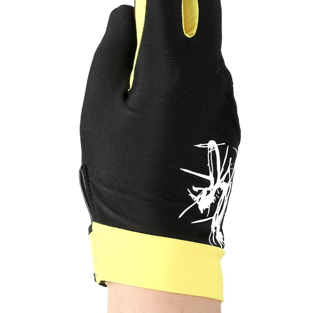 Billiards Glove Left Hand Three Finger Billiard Glove Non Slip Stickers Elasticity Billiard Training Gloves Accessories