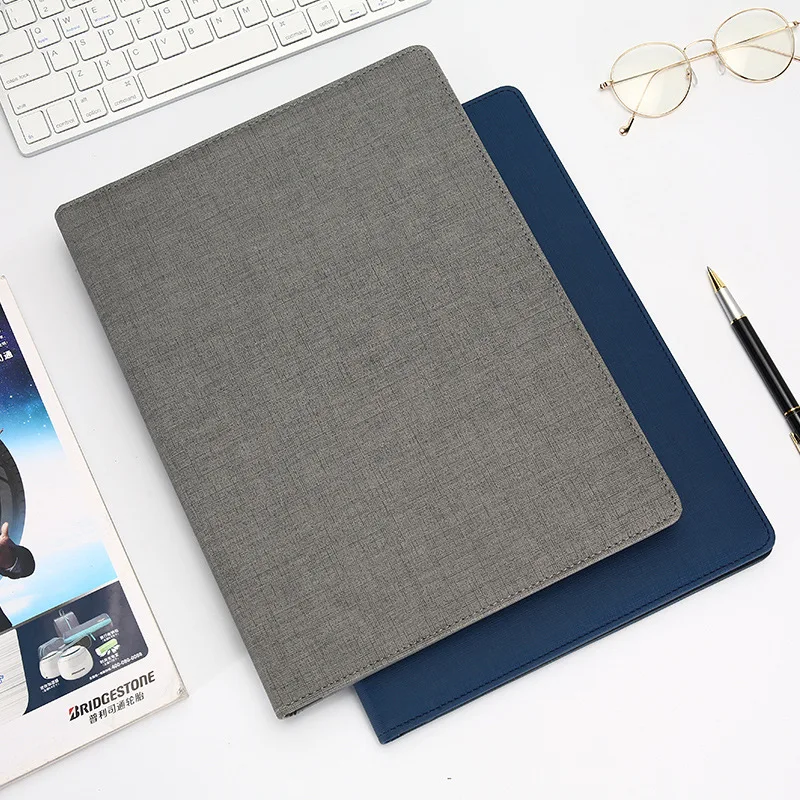 A4 PU 가죽 파일 Padfolio 폴더 클립보드 문서 정리함, 종이 필링, 비즈니스 회의 문서 폴더, 사무용품