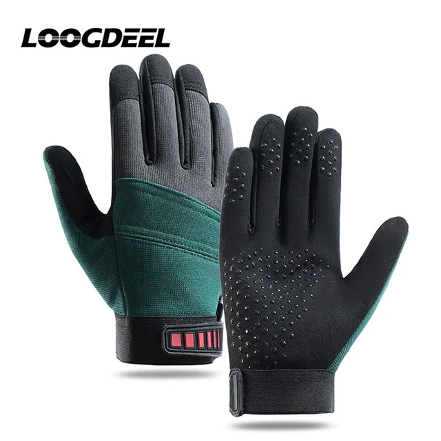 LOOGDEEL Warm Fishing Gloves Full Finger Anti-slip Waterproof Winter Sports  Cycling Running Skiing Gloves Touchscreen Windproof - AliExpress