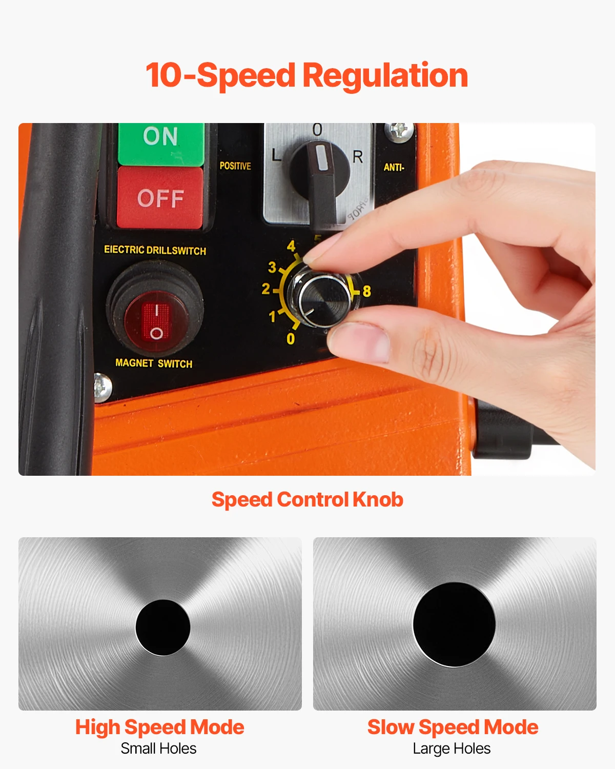 Portable Electric Mag Drill Press Variable Speed Drilling Machine