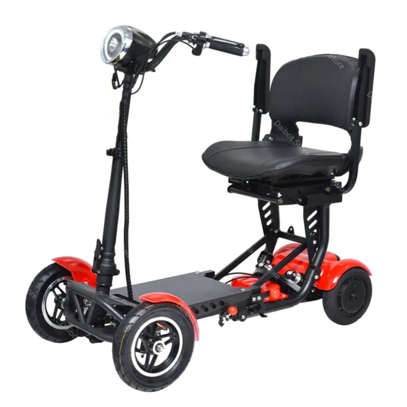 10 inch foldable electric scooter for adults elderly with seat 500w 36v lightweight mobility scooter for travel 4 wheels folding