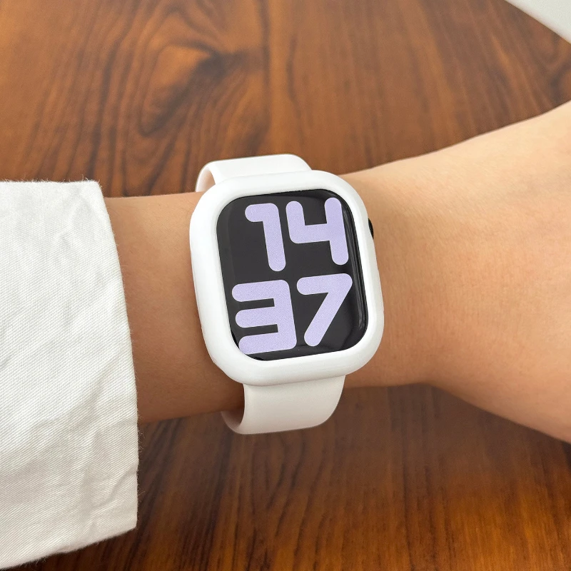 Premium Silicone Protective Bumper Case for Apple Watch Accessories