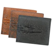 New Style Men's Wallet Short Crocodile Pattern Fashion Business Multi-card PU Wallet Cover on The Passport Men Purse Clutch Bag 2