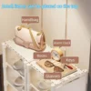 1pc 6/8 Layers Shoe Organizer, Space-saving Metal Frame & Fabric Interlayer Shoe Rack, T1 Shelf for Entryway Hallway Living Room 5