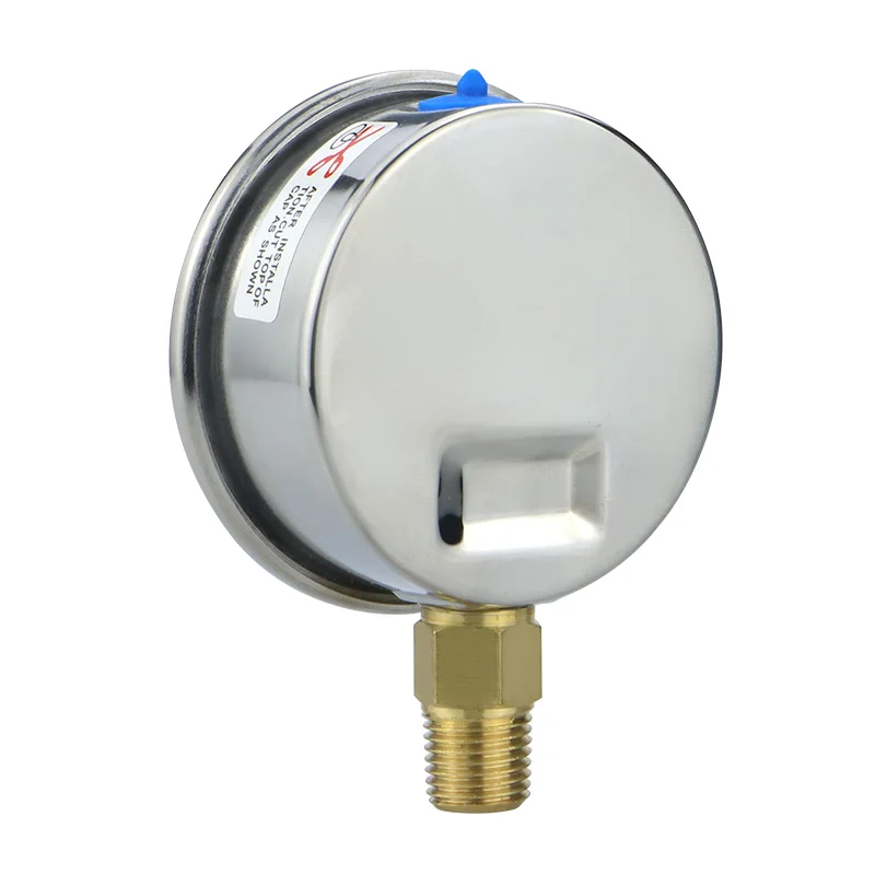 Liquid filling Water Oil Gas Pressure Gauges 63mm (2.5inch) -1-0-1000bar bottom connection for Vacuum Manometer