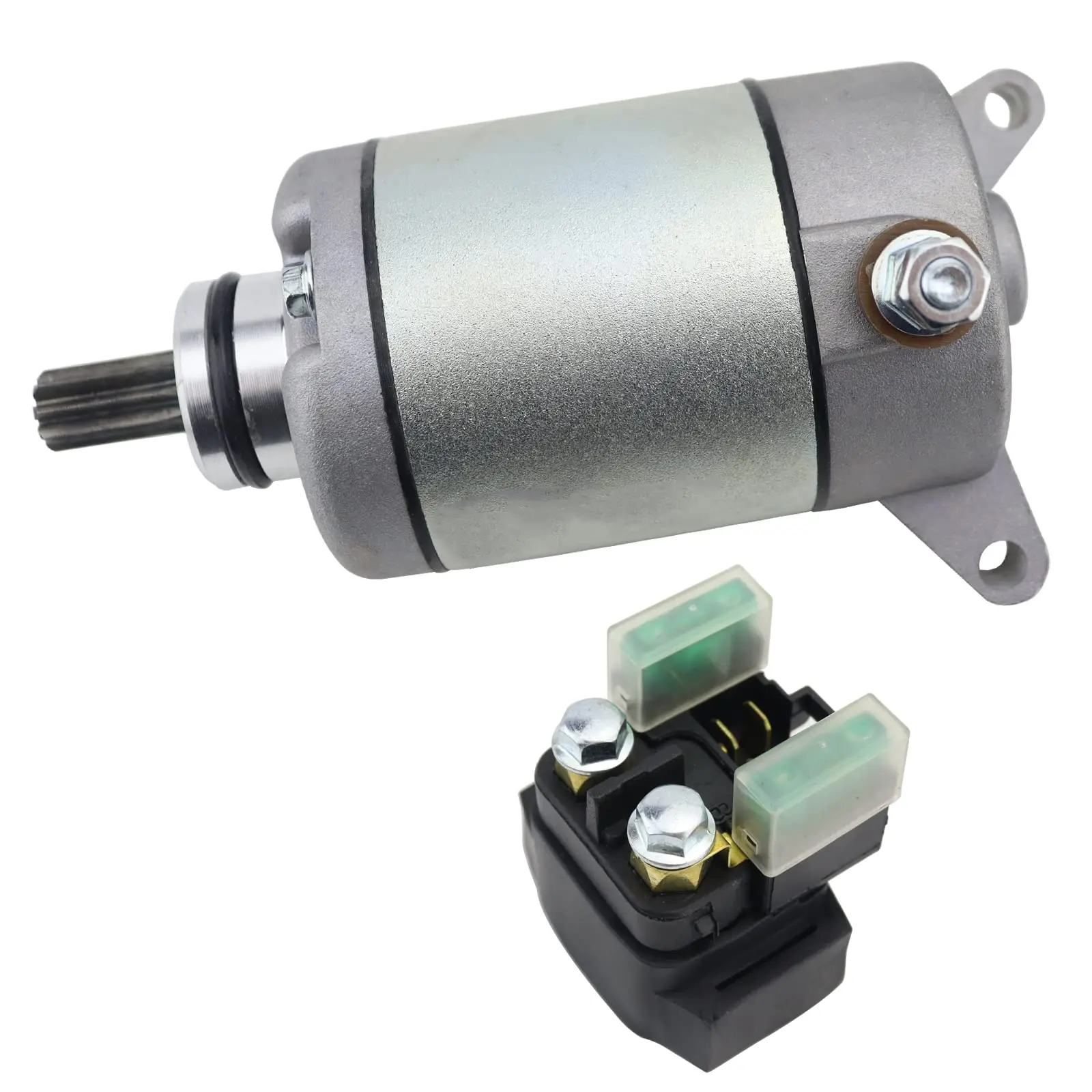 Starter Motor & Solenoid Relay for Yamaha ATV YFZ450 2004 2013 5TG