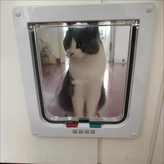 Cat Dog Door Flap Extra with 4 Way Locking Security Flap Door Weatherproof Pet Door Kit for Dog Cat Kitten Puppy Safety Cat Dog Door Flap Extra with 4 Way Locking Security Flap Door Weatherproof Pet Door Kit for Dog Cat Kitten Puppy Safety