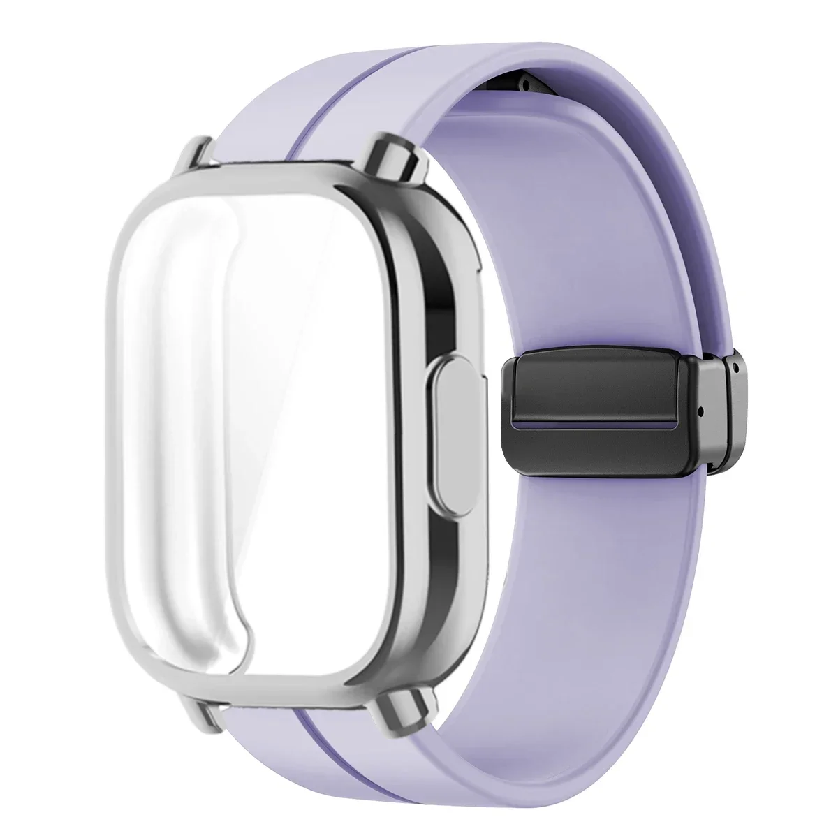 Enhanced TPU Case with Silicone Strap for Smartwatch Protection and Style