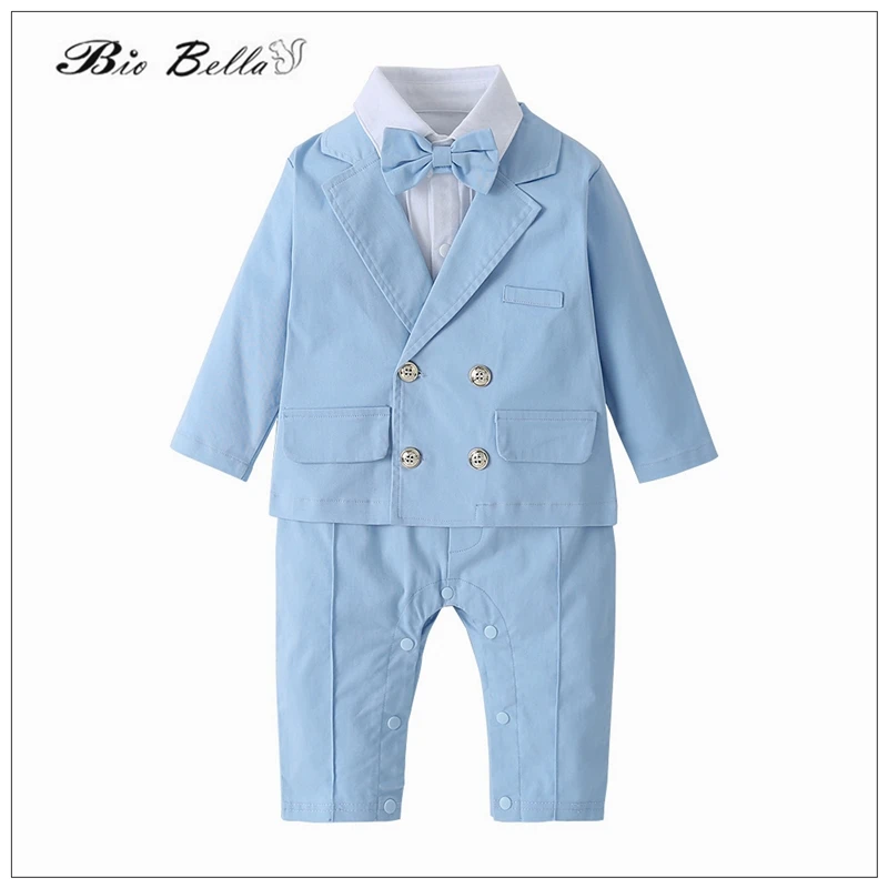 

Boy Baby Clothes Set 3-18M Newborn Soild Coat+Romper Kids Boys Birthday Baptism Clothing Toddler Wedding New Year Gentlemen Set