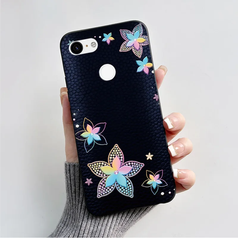 Charming Heart Cartoon Black Bumper Soft TPU Silicone Phone Case